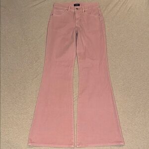 Express Pink Flare Wide Leg Jeans